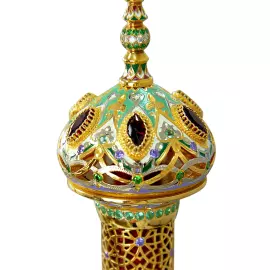 Tabletop mosque-repository for the Quran "Al-Malikiti Masjid" (Malachite Mosque)